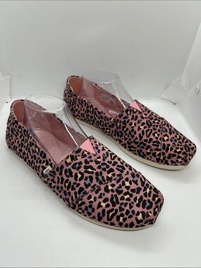 Toms Womens Alpargata Blush Leopard Print Size US 11 W NWOT
